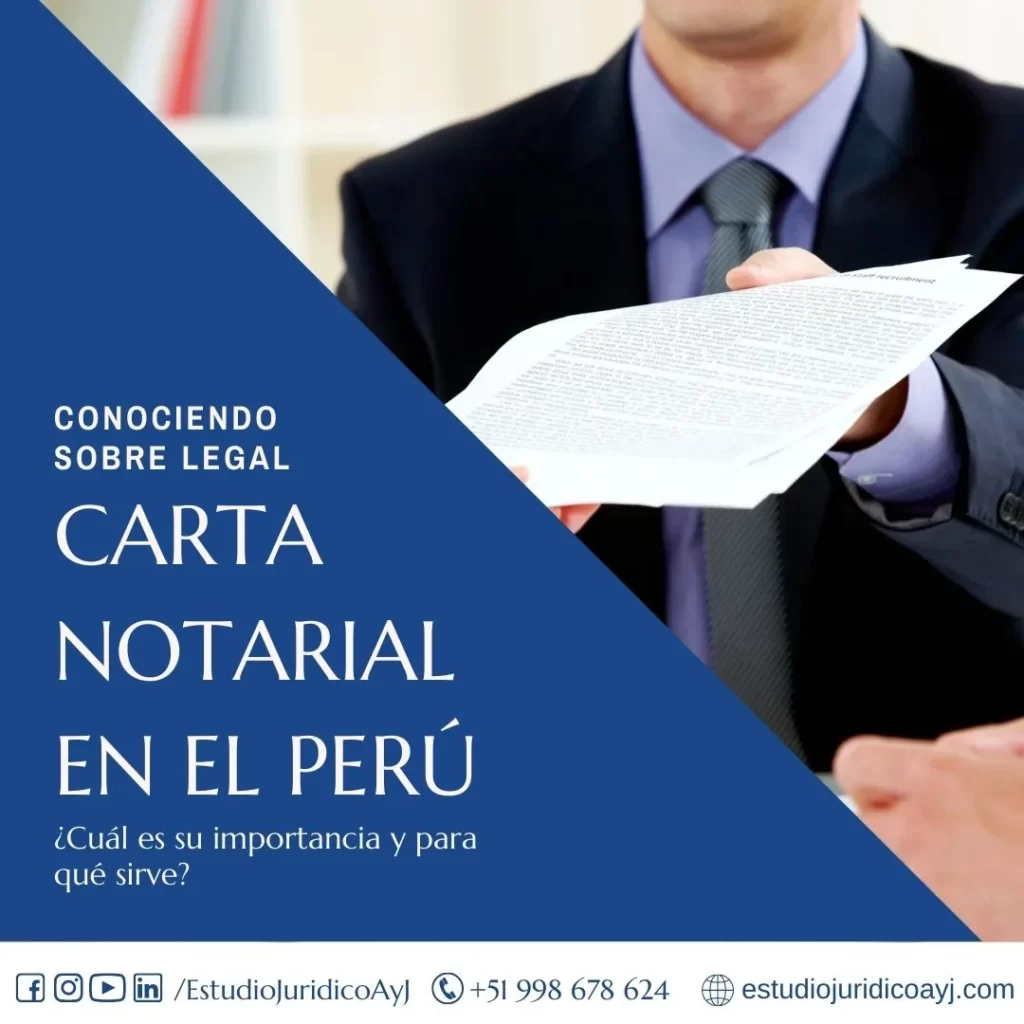 Qué es una carta notarial en el Perú y para qué sirve?