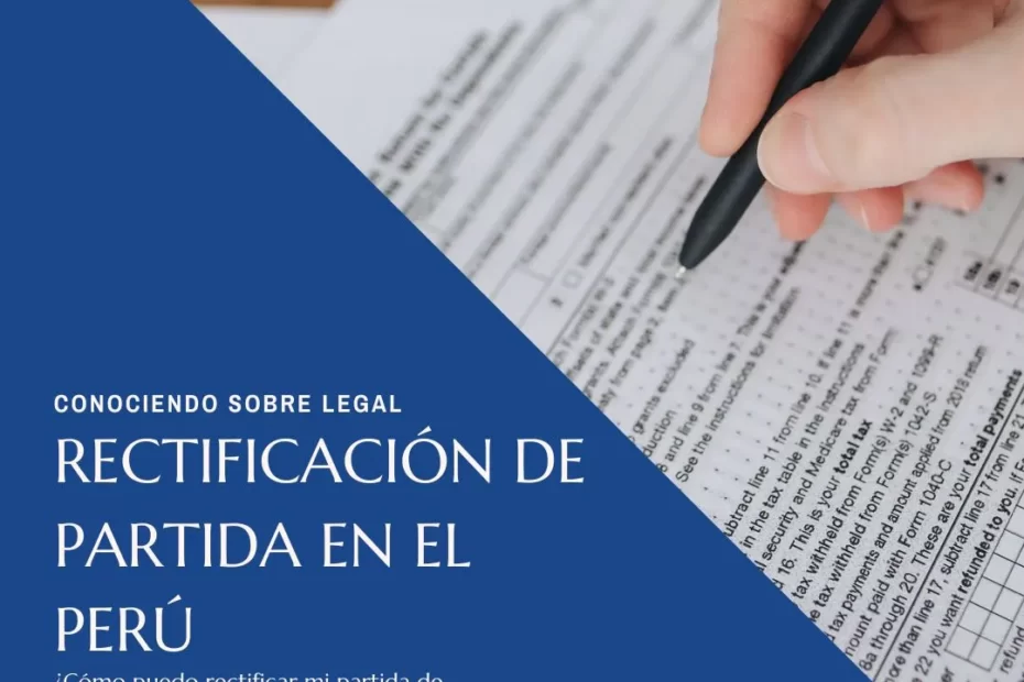 rectificacion de partida en peru