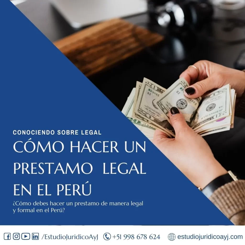 como prestar dinero legalmente en perú