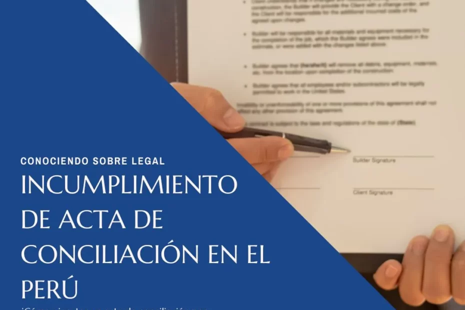 Incumplimiento de Acta de Conciliacion