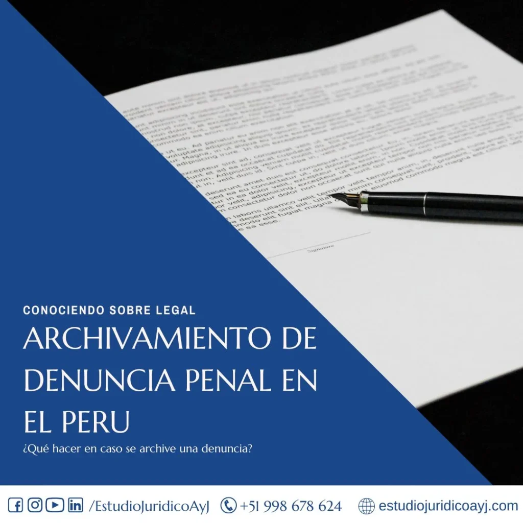 Archivamiento de denuncia en el Peru