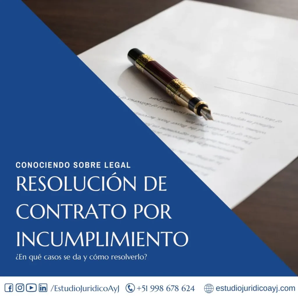 resolución de contrato por incumplimiento
